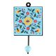 Turquoise Wheel Flower Ceramic Tile Hook Online